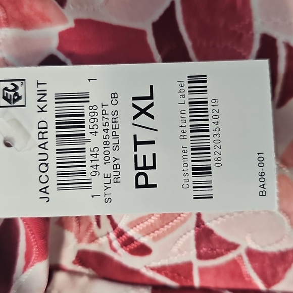 NWT JM Collection Petite XL Floral tile Jacquard Scoop Neck Ruby Slippers Combo - Picture 8 of 9